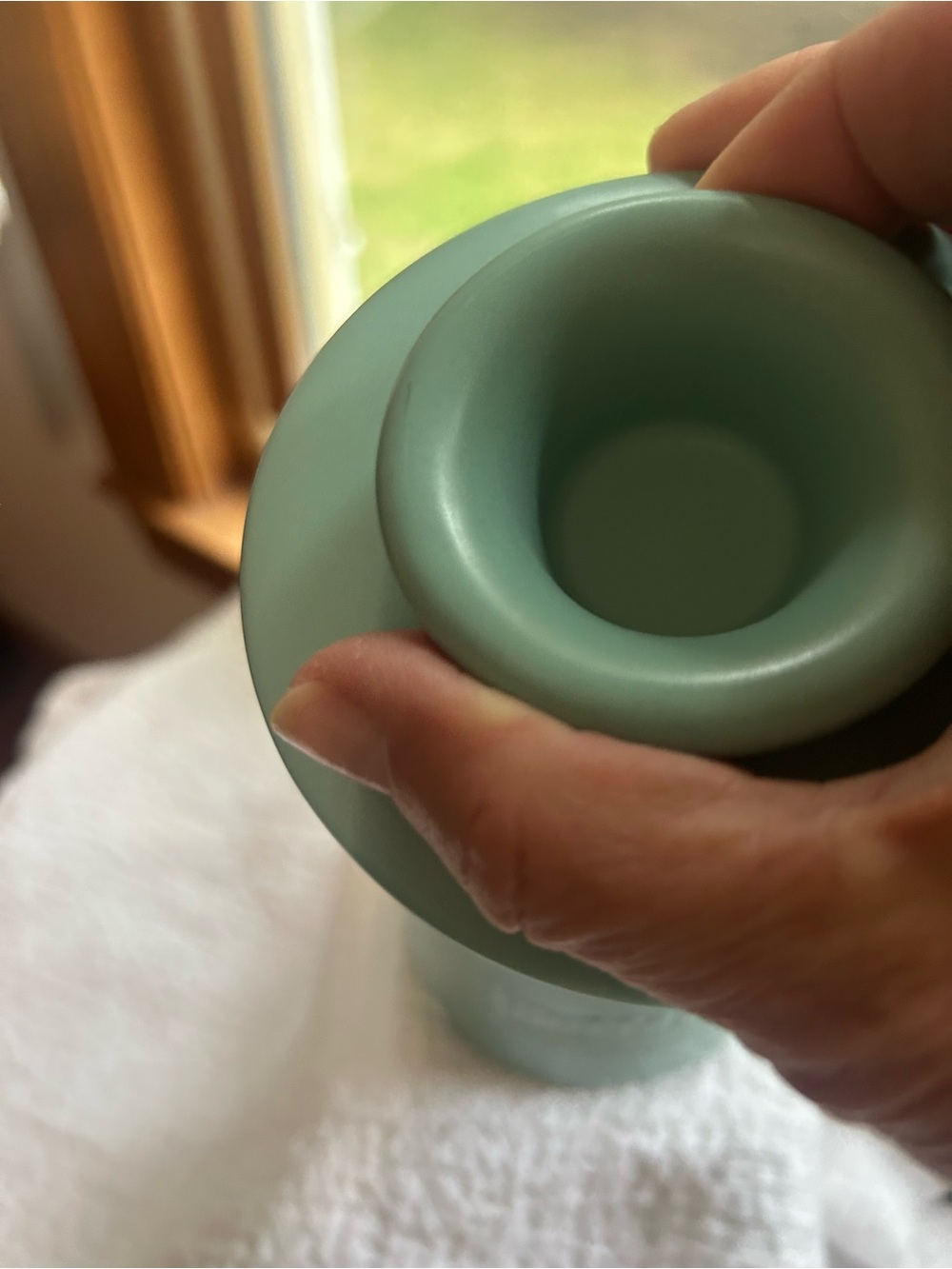 Matte Sage Ceramic Butter Crock - Elegant Kitchen Storage - Picture 3 of 8